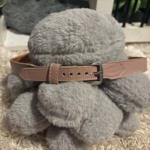 Fisher 30” Nude Pink Leather Belt